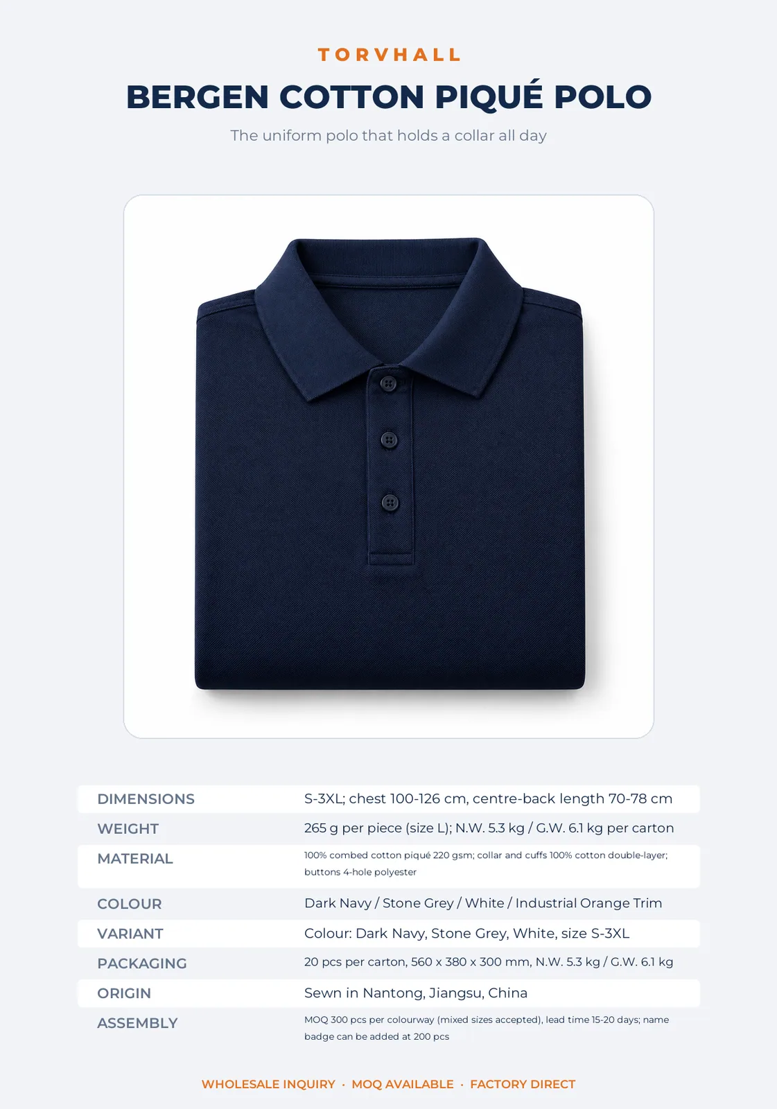 Bergen Cotton Piqué Polo - Image 9