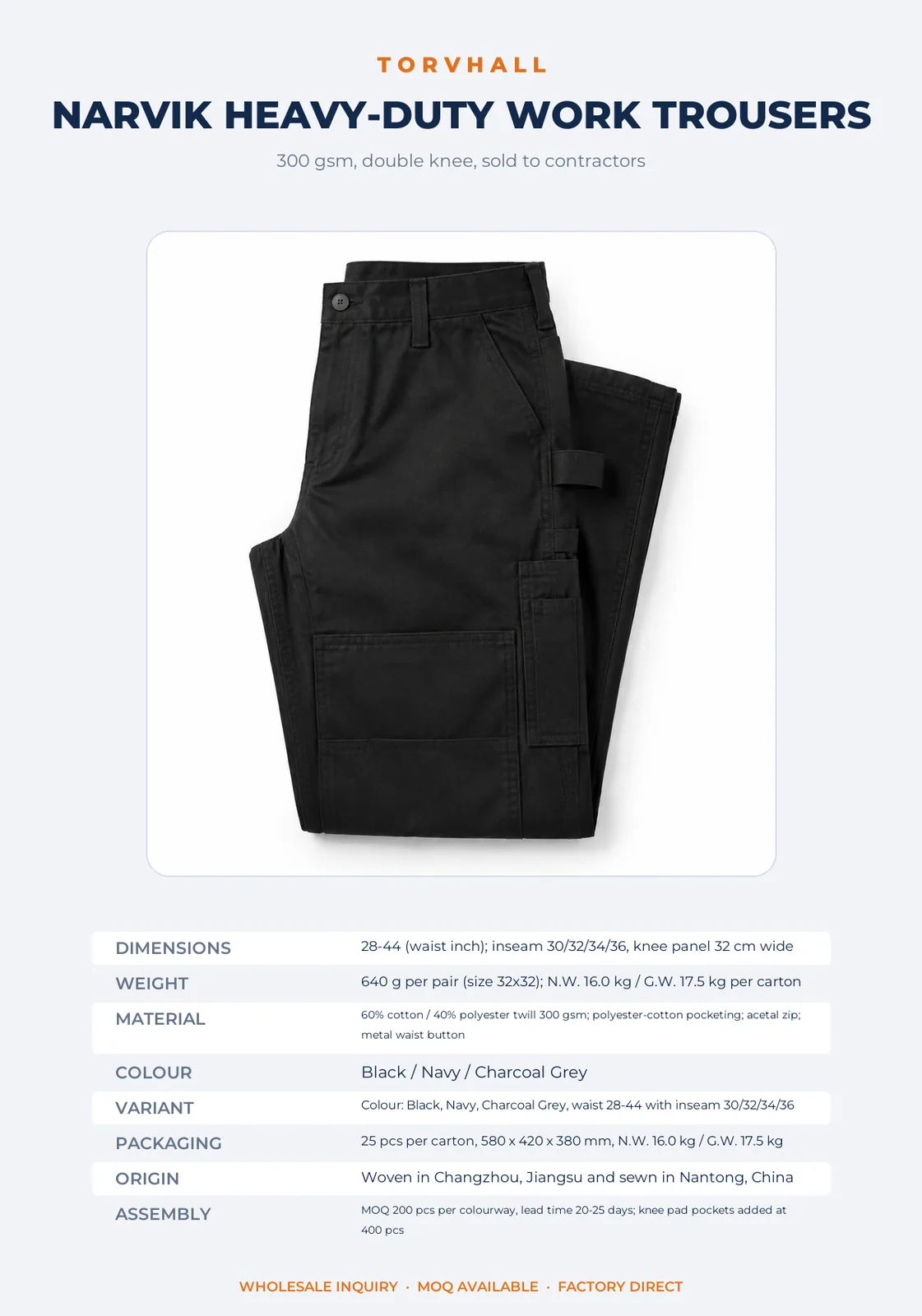 Narvik Heavy-Duty Work Trousers - Image 9