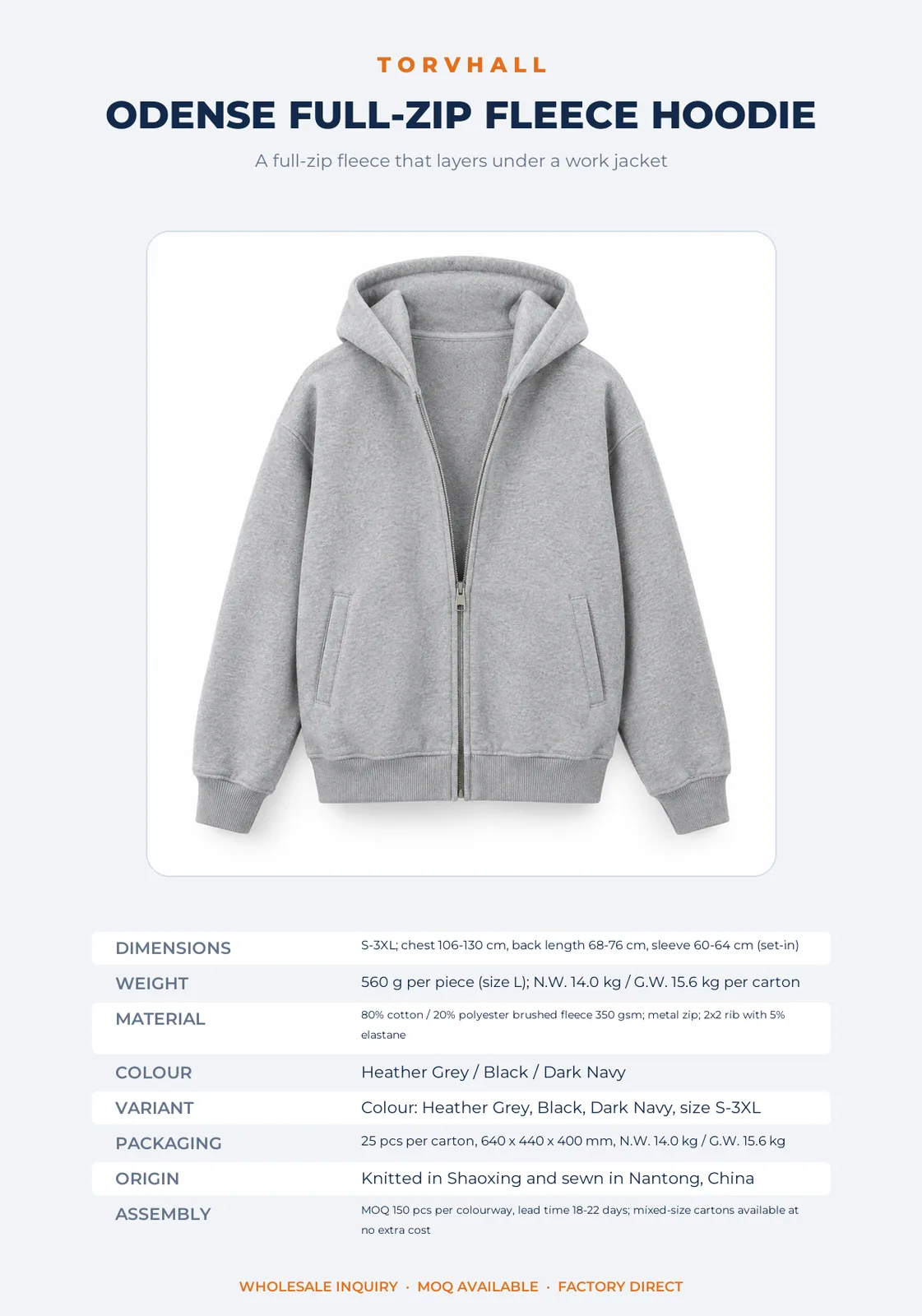 Odense Full-Zip Fleece Hoodie - Image 9