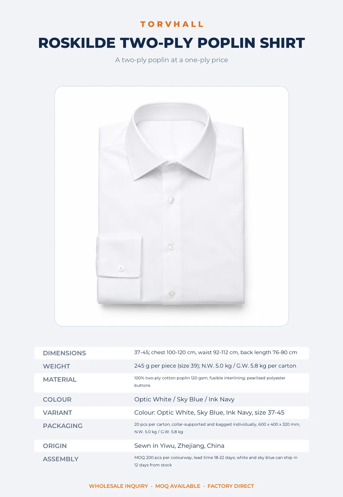Roskilde Two-Ply Poplin Shirt - Image 9