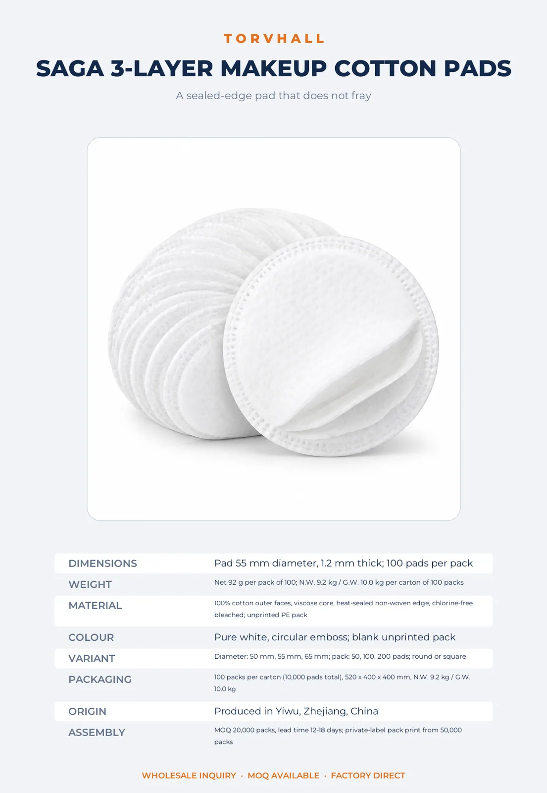 Saga 3-Layer Makeup Cotton Pads - Image 9