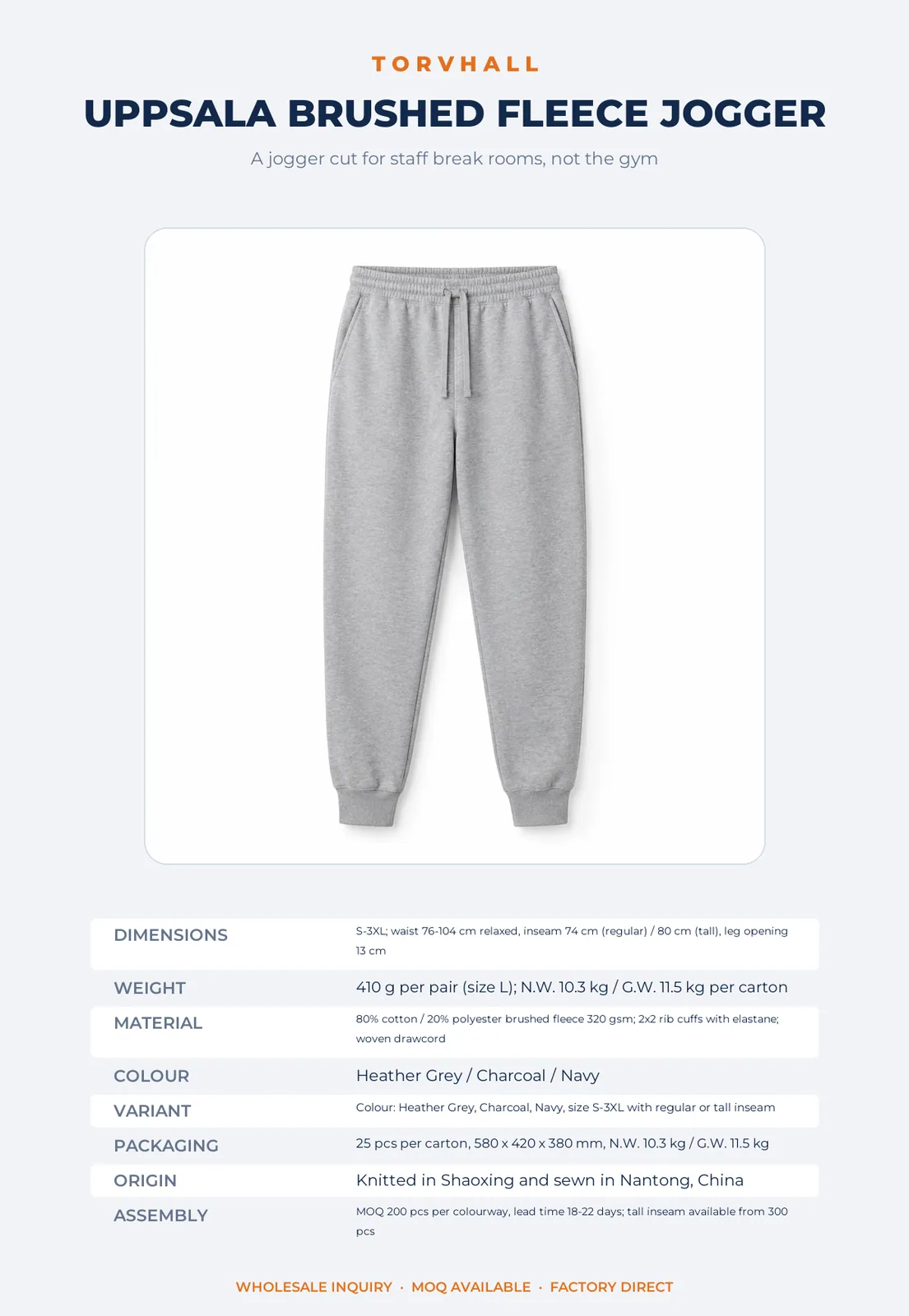 Uppsala Brushed Fleece Jogger - Image 9